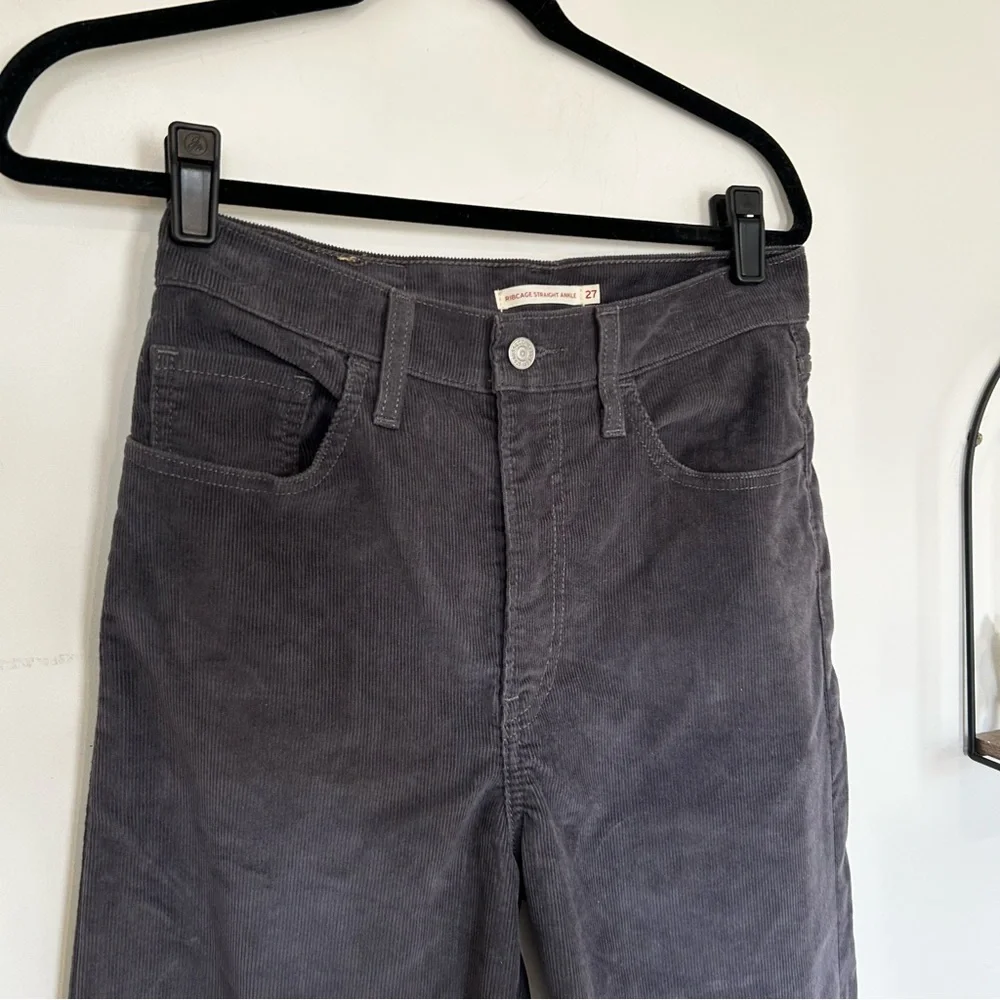 Levi’s Ribcage Straight Ankle Corduroy Pants Size 27 - Picture 3 of 7